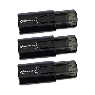 Innovera® USB 3.0 Flash Drive, 32 GB, 3/Pack (IVR82332)