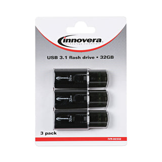 Innovera® USB 3.0 Flash Drive, 32 GB, 3/Pack (IVR82332)