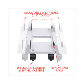 Innovera® Mobile CPU Stand, 8.75w x 10d x 5h, Light Gray (IVR54001)