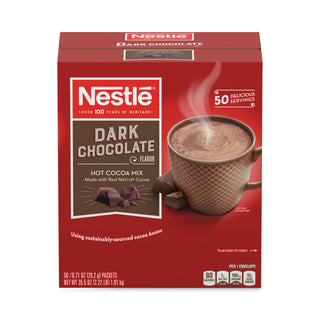 Nestlé® Hot Cocoa Mix, Dark Chocolate, 0.71 Packets, 50 Packets/Box, 6 Boxes/Carton (NES70060CT)