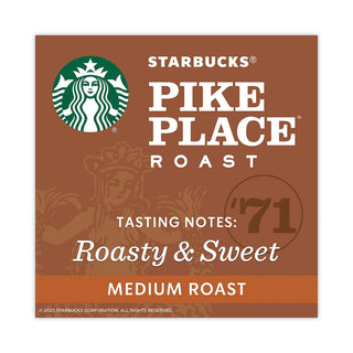 Starbucks® Whole Bean Coffee, Pike Place Roast, 1 lb Bag, 6/Carton (SBK11017854CT)
