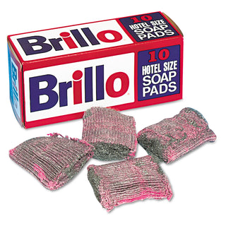 Brillo® Hotel Size Steel Wool Soap Pad, 10/Box, 120/Carton (PURW240000)