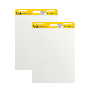 Post-it® Vertical-Orientation Self-Stick Easel Pads, Unruled, 30 White 25 x 30 Sheets, 2/Carton (MMM559)