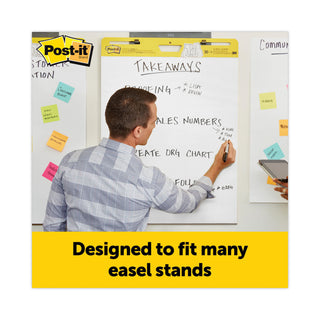 Post-it® Vertical-Orientation Self-Stick Easel Pads, Unruled, 30 White 25 x 30 Sheets, 2/Carton (MMM559)