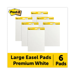 Post-it® Vertical-Orientation Self-Stick Easel Pad Value Pack, Unruled, 30 White 25 x 30 Sheets, 6/Carton (MMM559VAD6PK)