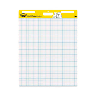 Post-it® Vertical-Orientation Self-Stick Easel Pad Value Pack, Quadrille Rule (1 sq/in), 30 White 25 x 30 Sheets, 4/Carton (MMM560VAD4PK)