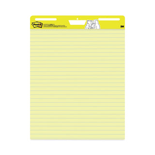 Post-it® Vertical-Orientation Self-Stick Easel Pads, Presentation Format (1 1/2" Rule), 30 Yellow 25 x 30 Sheets, 2/Carton (MMM561)