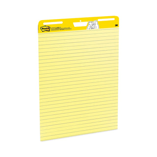 Post-it® Vertical-Orientation Self-Stick Easel Pads, Presentation Format (1 1/2" Rule), 30 Yellow 25 x 30 Sheets, 2/Carton (MMM561)