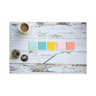 Post-it® Original Pads in Beachside Cafe Collection Colors, 3" x 3", 100 Sheets/Pad, 12 Pads/Pack (MMM654AST)