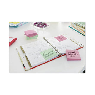 Post-it® Original Pads in Beachside Cafe Collection Colors, 3" x 3", 100 Sheets/Pad, 12 Pads/Pack (MMM654AST)