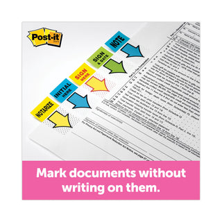 Post-it® Page Flags in Dispenser, "Sign Here", Yellow, 200 Flags/Dispenser (MMM680HVSH)