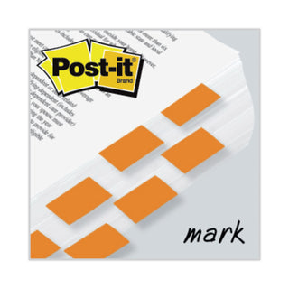 Post-it® Standard Page Flags in Dispenser, Orange, 100 Flags/Dispenser (MMM680OE2)