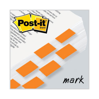 Post-it® Standard Page Flags in Dispenser, Orange, 100 Flags/Dispenser (MMM680OE2)