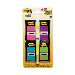 Post-it® Page Flag Value Pack, Assorted Colors, 200 Flags and Highlighter with 50 Flags (MMM680PPBGVA)