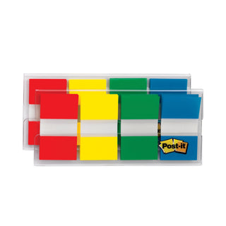 Post-it® Page Flags in Portable Dispenser, Assorted Primary, 160 Flags/Dispenser (MMM680RYGB2)
