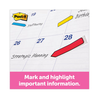 Post-it® Arrow 1/2" Page Flags, Assorted Primary, 24/Color, 96-Flags/Pack (MMM684ARR3)