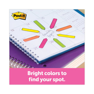 Post-it® Arrow Message 1/2" Page Flags w/Dispensers, "Sign Here", Asst Primary, 120/Pack (MMM684SH)