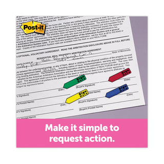 Post-it® Arrow 1/2" Page Flags, Assorted Primary/Brights, 252/Pack (MMM684VAD2)