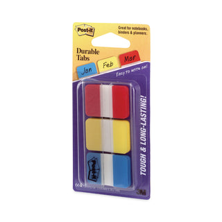 Post-it® 1" Tabs, 1/5-Cut Tabs, Assorted Primary Colors, 1" Wide, 66/Pack (MMM686RYB)