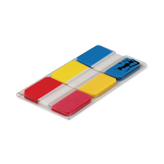 Post-it® 1" Tabs, 1/5-Cut Tabs, Assorted Primary Colors, 1" Wide, 66/Pack (MMM686RYB)