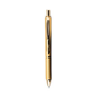 Pentel® EnerGel Alloy Retractable Gel Pen, Medium 0.7mm, Black Ink, Gold Barrel (PENBL407XABX)