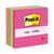 Post-it® Original Pads in Poptimistic Collection Colors, 3" x 3", 100 Sheets/Pad, 5 Pads/Pack (MMM6545PK)