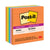 Post-it® Pads in Energy Boost Collection Colors, Note Ruled, 4" x 4", 90 Sheets/Pad, 6 Pads/Pack (MMM6756SSUC)