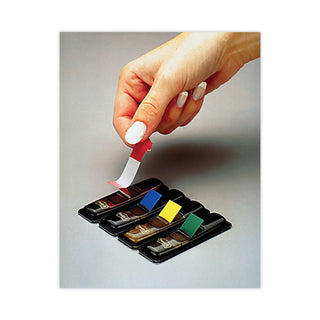 Post-it® Small Page Flags in Dispensers, 0.5" x 1.75", Assorted Primary, 35/Color, 4 Dispensers/Pack (MMM6834)