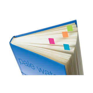 Post-it® Small Page Flags in Dispensers, 0.5" x 1.75", Four Colors, 35/Color, 4 Dispensers/Pack (MMM6834AB)