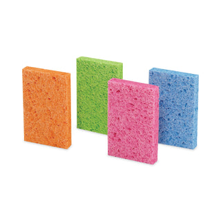 ocelo™ Vibrant Color Sponges, 4.7 x 3, 0.6" Thick, Assorted Colors, 4/Pack (MMM7274FD)