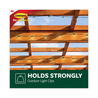 Command™ All Weather Hooks and Strips, Plastic, Small, 16 Clips and 20 Strips/Pack (MMM17017CLRAW)