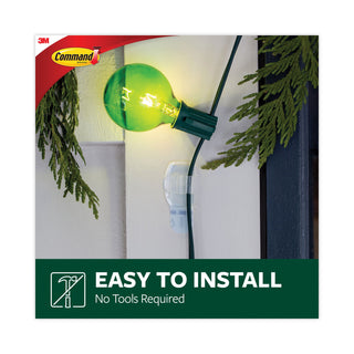 Command™ All Weather Hooks and Strips, Plastic, Small, 16 Clips and 20 Strips/Pack (MMM17017CLRAW)