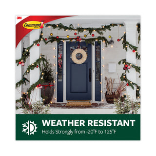 Command™ All Weather Hooks and Strips, Plastic, Small, 16 Clips and 20 Strips/Pack (MMM17017CLRAW)