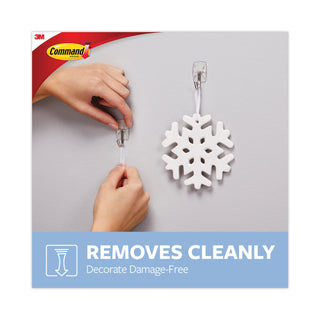 Command™ Clear Hooks and Strips, Plastic/Wire, Small, 9 Hooks with 12 Adhesive Strips per Pack (MMM17067CLR9ES) (MMM17067CLRVP)