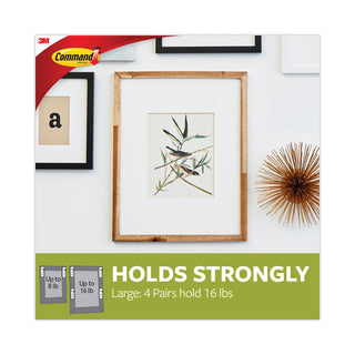 Command™ Picture Hanging Strips, Value Pack, Large, Removable, Holds Up to 16 lbs, 0.75 x 3.65, White, 120 Pairs/Pack (MMM17206S120NA)