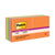 Post-it® Pads in Energy Boost Collection Colors, 3" x 3", 90 Sheets/Pad, 12 Pads/Pack (MMM65412SSUC)