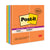 Post-it® Pads in Energy Boost Collection Colors, 3" x 3", 90 Sheets/Pad, 24 Pads/Pack (MMM65424SSAU)