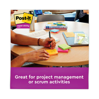 Post-it® Pads in Energy Boost Collection Colors, Cabinet Pack, 3" x 3", 70 Sheets/Pad, 24 Pads/Pack (MMM65424SSAUCP)