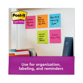Post-it® Pads in Energy Boost Collection Colors, Cabinet Pack, 3" x 3", 70 Sheets/Pad, 24 Pads/Pack (MMM65424SSAUCP)