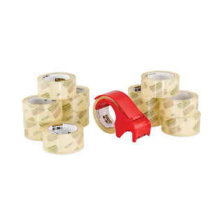 Scotch® 3750 Commercial Grade Packaging Tape with DP300 Dispenser, 3" Core, 1.88" x 54.6 yds, Clear, 12/Pack (MMM375012DP3)