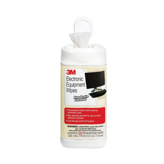 3M™ Electronic Equipment Cleaning Wipes, 5.5 x 6.75, White, 80/Canister (MMMCL610)