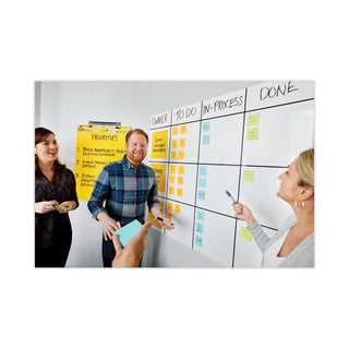 Post-it® Dry Erase Surface with Adhesive Backing, 96" x 48", White (MMMDEF8X4)