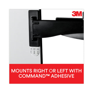 3M™ Swing Arm Copyholder, Adhesive Monitor Mount, 30 Sheet Capacity, Plastic, Black/Silver Clip (MMMDH240MB)