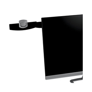 3M™ Swing Arm Copyholder, Adhesive Monitor Mount, 30 Sheet Capacity, Plastic, Black/Silver Clip (MMMDH240MB)