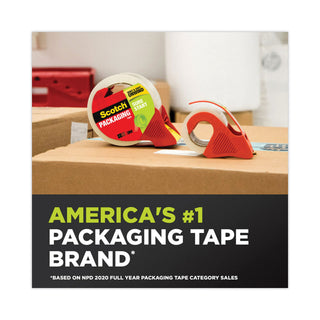 Scotch® Sure Start Packaging Tape for DP1000 Dispensers, 1.5" Core, 1.88" x 75 ft, Clear, 6/Pack (MMMDP1000RF6)