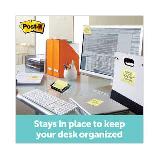 Post-it® Clear Top Pop-up Note Dispenser, 3 x 3 Super Sticky Canary Notes, Black (MMMDS330)