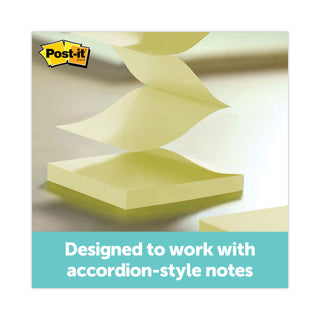 Post-it® Clear Top Pop-up Note Dispenser, 3 x 3 Super Sticky Canary Notes, Black (MMMDS330)