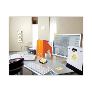Post-it® Clear Top Pop-up Note Dispenser, 3 x 3 Super Sticky Canary Notes, Black (MMMDS330)