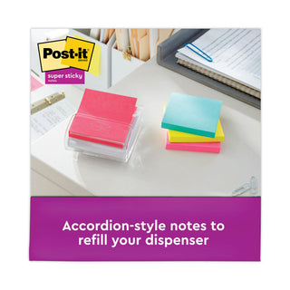 Post-it® Pop-up 3 x 3 Note Refill, 3" x 3", Supernova Neons Collection Colors, 90 Sheets/Pad, 10 Pads/Pack (MMMR33010SSMIA)