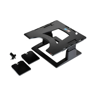 3M™ Adjustable Notebook Riser, 13" x 13" x 4" to 6", Black, Supports 20 lbs (MMMLX500)
